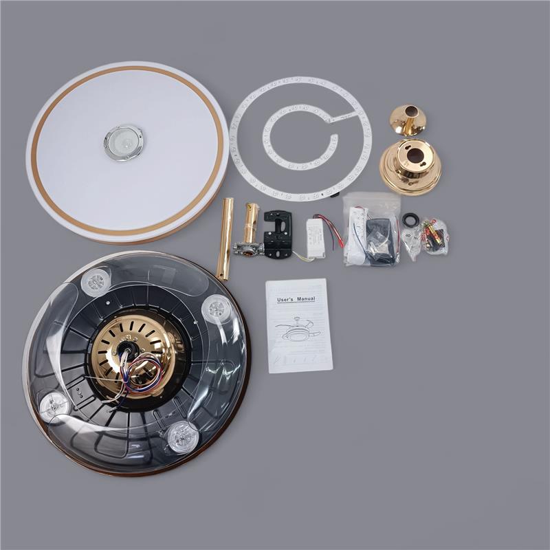 Gambar produk SOVE Kipas Angin Gantung Lampu LED Tri Color Bluetooth Music 48 Inch - SW-84