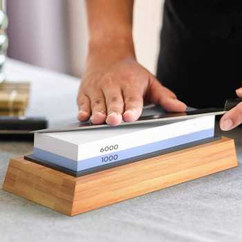 Honghee Batu Asah Pisau Whetstone Knife Sharpener 2 Side 1000/6000 - H1060