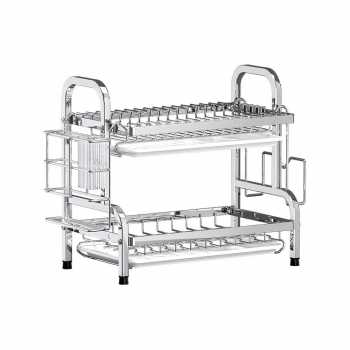 Gambar produk Treuy Rak Piring Dapur 2 Susun Stainless Steel 201 Drying Storage Rack - TR-201