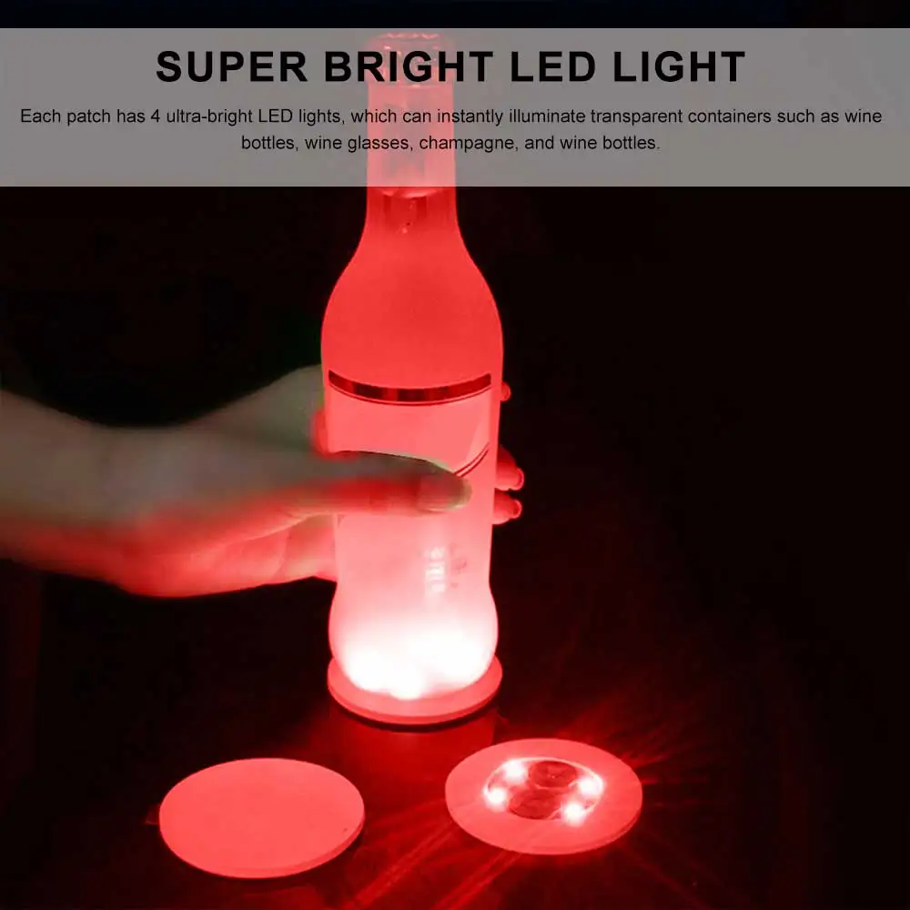 Gambar produk Loguide Lampu Alas Botol Wine Bottle Stickers LED Coaster Light - LG230