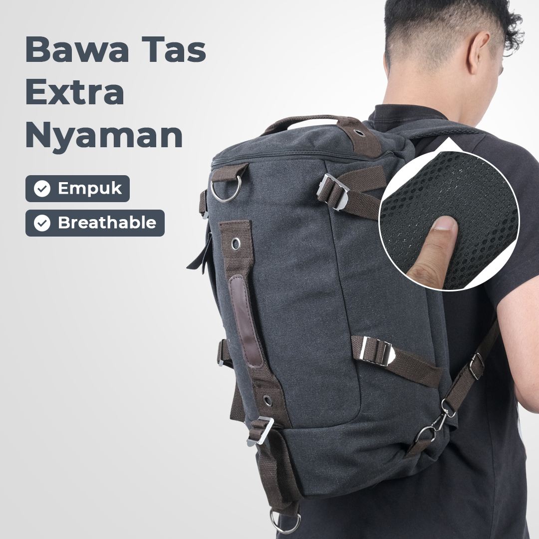 Gambar produk Free Knight Tas Ransel Selempang Barrel Travel Mountaineering Canvas - M0005