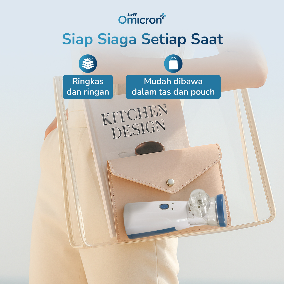 Gambar produk TaffOmicron Alat Terapi Pernapasan Mesh Nebulizer Rechargeable 200mA - JSL-W302
