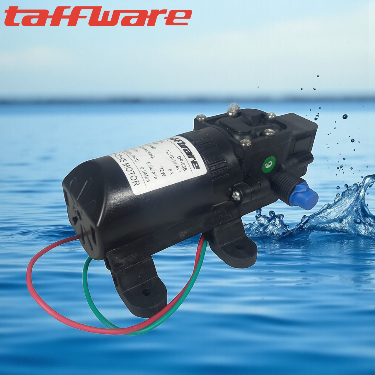 Gambar produk Taffware Pompa Air Elektrik Diaphragm Pump 12V 72W 130 PSI - DP-538