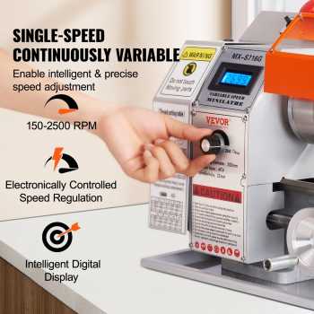 Gambar produk VEVOR Mesin Bubut Mini Lathe Beads Woodworking 2500RPM 450mm 1250W - MX-S450