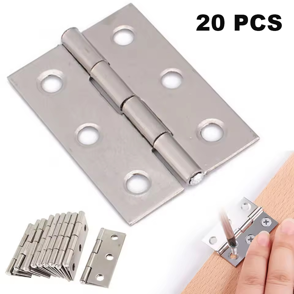 Gambar produk KitTrader Engsel Pintu Lemari Kabinet Door Hinge 4 Hole 44x32mm 20 PCS - KT20