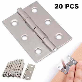 Gambar produk KitTrader Engsel Pintu Lemari Kabinet Door Hinge 4 Hole 44x32mm 20 PCS - KT20