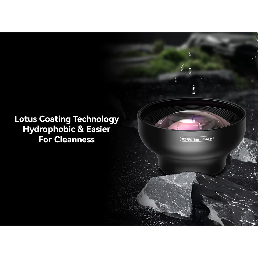 Gambar produk APEXEL Lensa Kamera HP 2in1 Macro Lens 50-110mm with Light - APL-HB100UFL