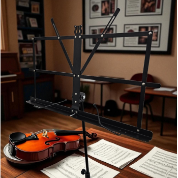 Gambar produk Ammoon Tripod Stand Partitur Sheet Musik Orchestra Adjustable 1.2m - P-01