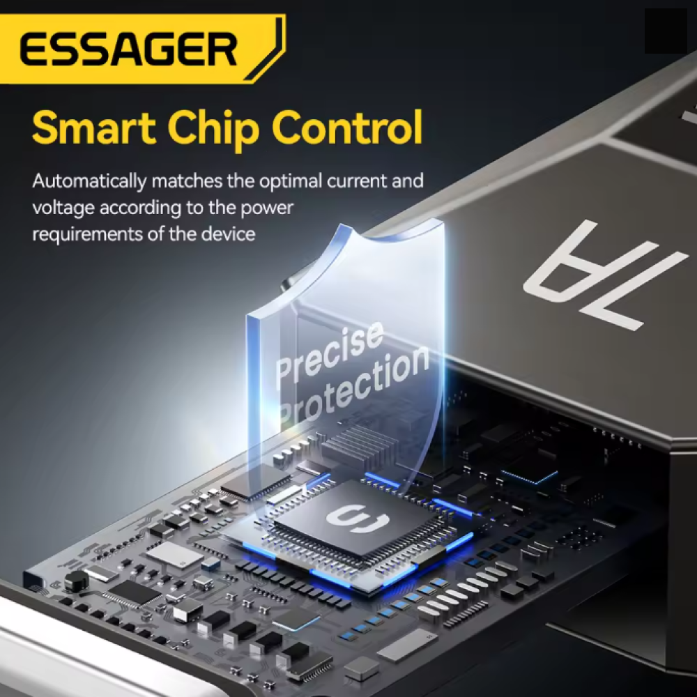 Gambar produk ESSAGER Kabel Data USB Type C Multifungsi Fast Charging 100W 1M