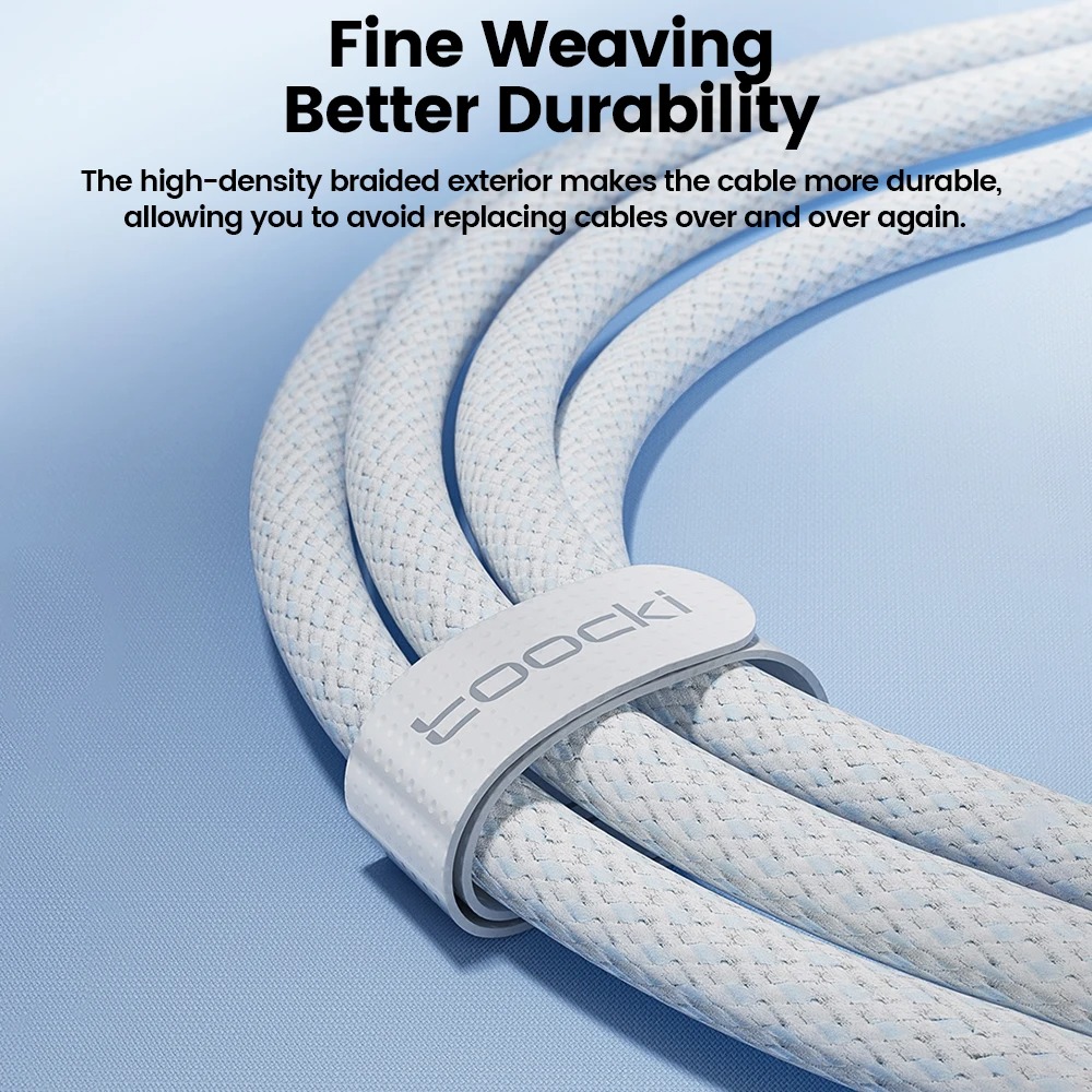 Gambar produk Toocki Kabel Data USB Type C Fast Charging Braided 6A 66W 1M - TXCAC-YG02