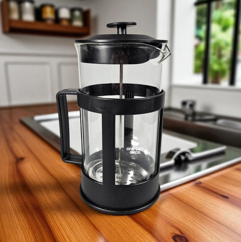One Two Cups French Press Coffee Maker Pot Plunger Borosilicate 1L - FN35 Gambar produk One Two Cups French Press Coffee Maker Pot Plunger Borosilicate 1L - FN35