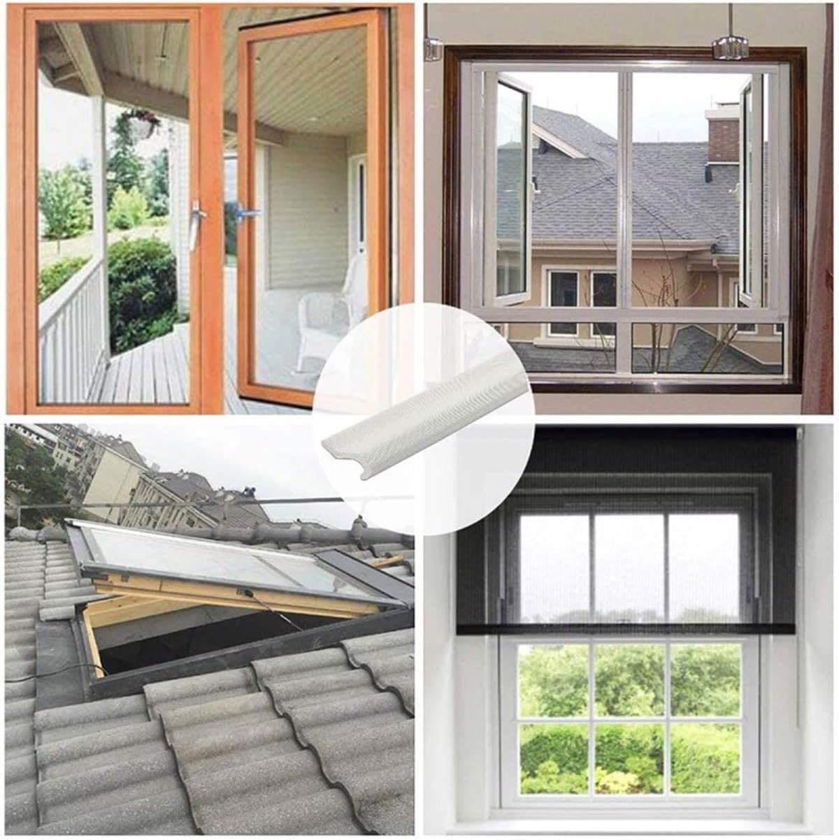 Gambar produk FMA Lis Sela Kaca Pintu Jendela Sealing Strip Window PU Type S 40M - FM-M4