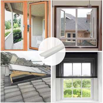 Gambar produk FMA Lis Sela Kaca Pintu Jendela Sealing Strip Window PU Type S 40M - FM-M4