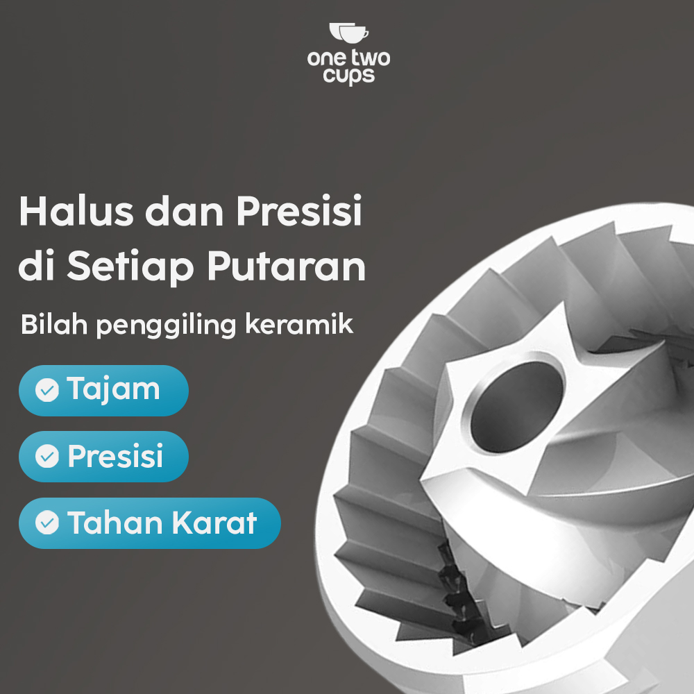 Gambar produk One Two Cups Alat Penggiling Kopi Manual Coffee Grinder Adjustable - G5