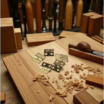 Gambar produk KitTrader Engsel Pintu Lemari Kabinet Door Hinge 4 Hole 10x8mm 40 PCS - KT581