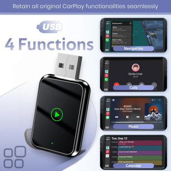 Gambar produk TiKUTKU Wireless Apple CarPlay Adapter USB Dongle Bluetooth 5.3 - OT101