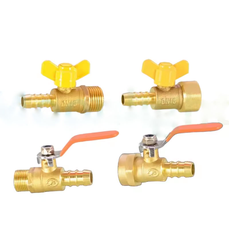 Gambar produk FMA Katup Bola Ball Valve Thread Connector Joint Copper Pipe 1/2 Inch Long Handle - DN15