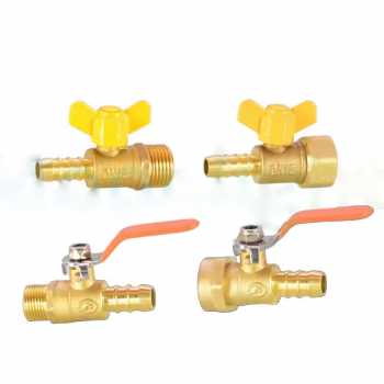 Gambar produk FMA Katup Bola Ball Valve Thread Connector Joint Copper Pipe 1/2 Inch Long Handle - DN15