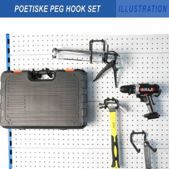 Gambar produk REMOWA Gantungan Barang Garasi Pegboard Hooks Heavy Duty 63x80x90mm - PG1