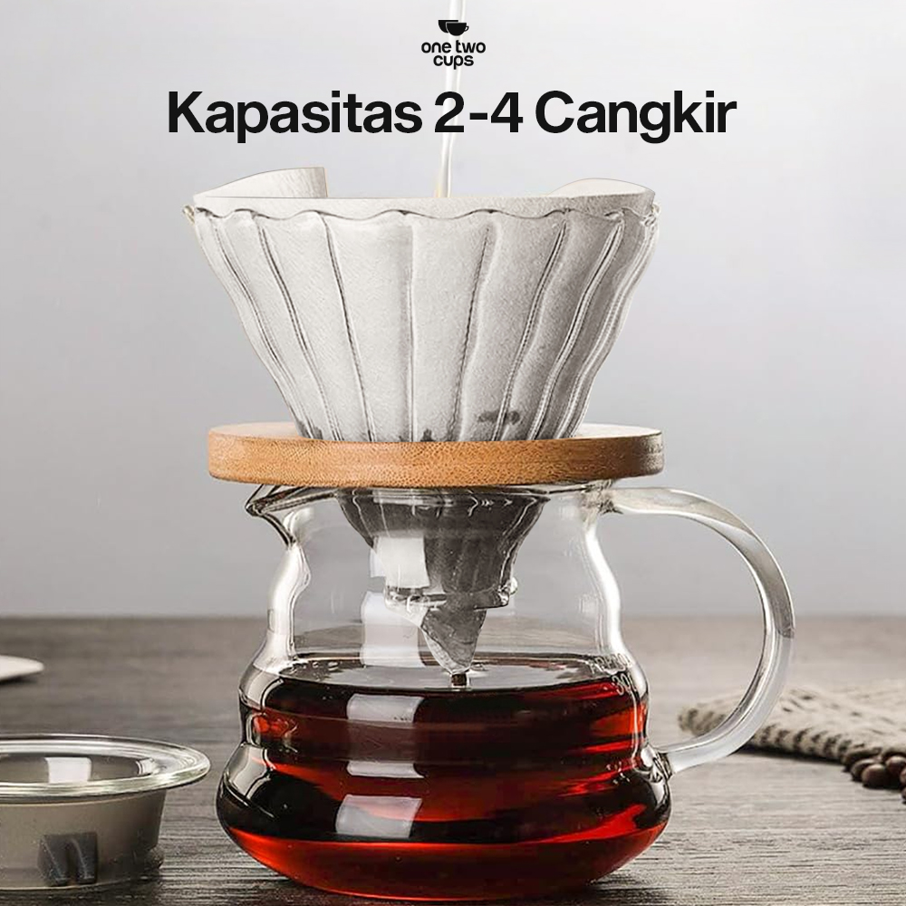 One Two Cups Kertas Saringan Kopi Filter Paper V60 2-4 Cups 100 PCS - U102 Gambar produk One Two Cups Kertas Saringan Kopi Filter Paper V60 2-4 Cups 100 PCS - U102
