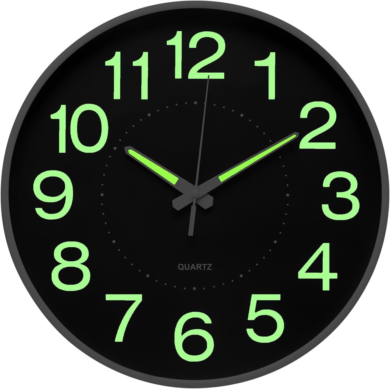 Gambar produk TaffHOME Jam Dinding Bulat Quartz Luminous Glow in The Dark 30cm MDB4