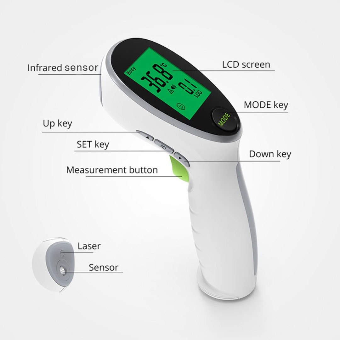 Gambar produk Yongrow Termometer Suhu Badan Digital Thermogun Infrared Dual Mode - YK-IRT2