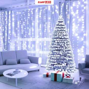 Gambar produk TaffLED Lampu Hias Gorden String Lights 3x3M 300 LED Cool White 18W - 300L