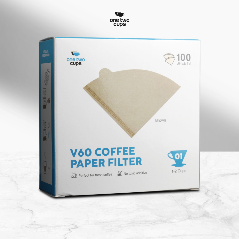 Gambar produk One Two Cups Kertas Saringan Kopi Filter Paper V60 1-2 Cups 100 PCS - V40