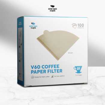 Gambar produk One Two Cups Kertas Saringan Kopi Filter Paper V60 1-2 Cups 100 PCS - V40