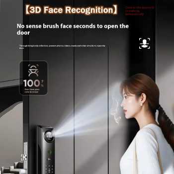 Gambar produk Glomarket Smart Door Lock Fingerprint Face Recognition Password Tuya - CS11