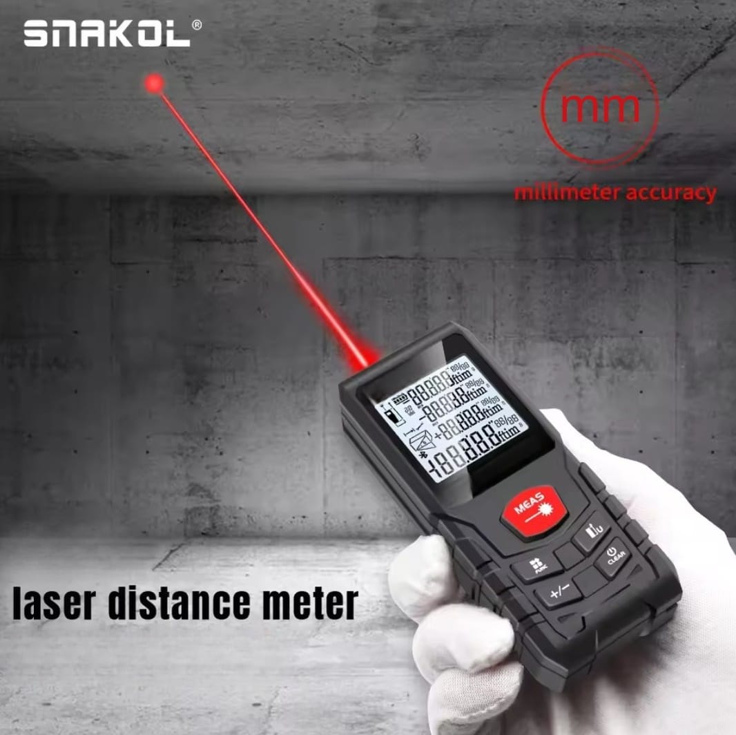 Gambar produk SNAKOL Pengukur Jarak Laser Range Finder Portable Waterproof 120M SK-120 - SK