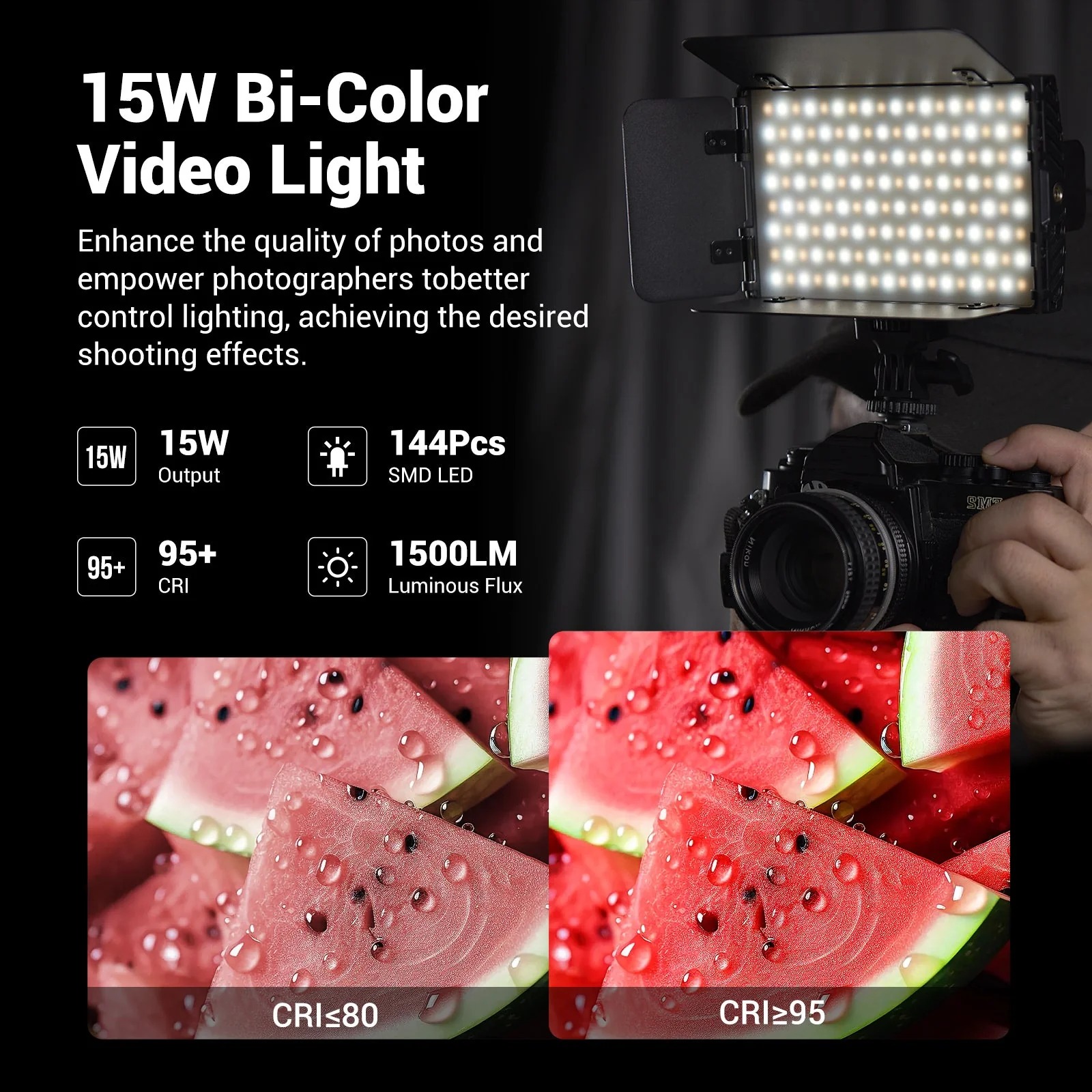 Gambar produk Tolifo Lampu LED Kamera Video Studio Fill Light Rechargeable 15W - PT-15B PRO II