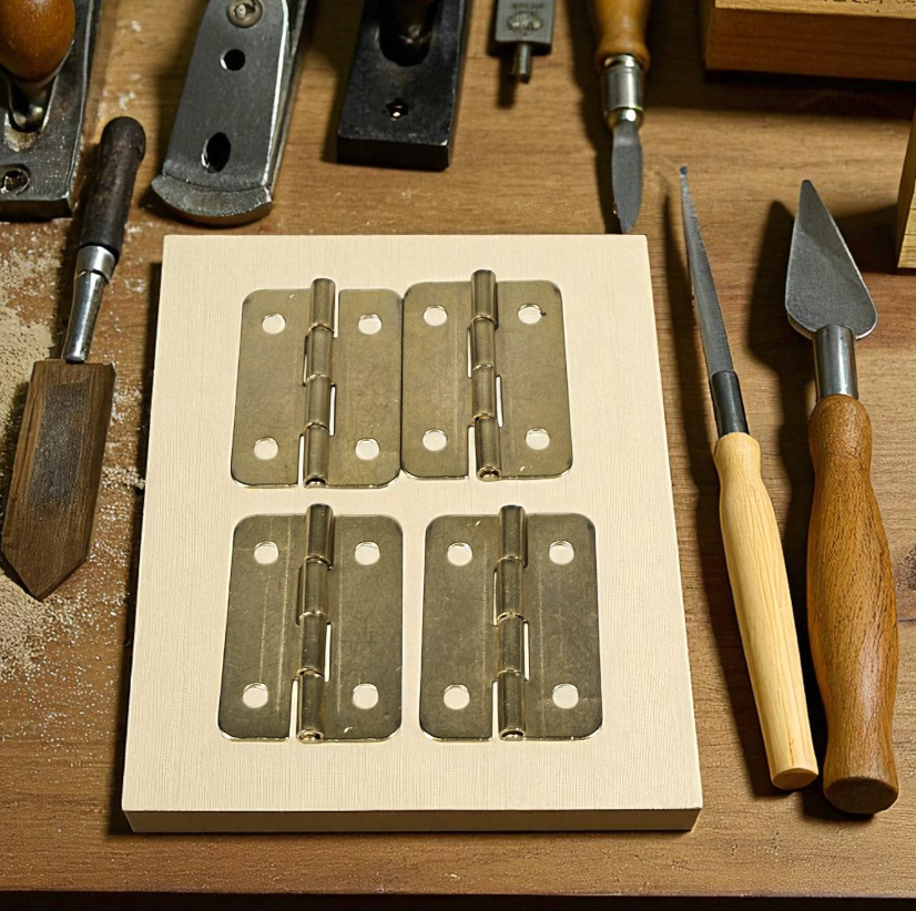 Gambar produk KitTrader Engsel Pintu Lemari Kabinet Door Hinge 4 Hole 21x30mm 10 PCS - KT519