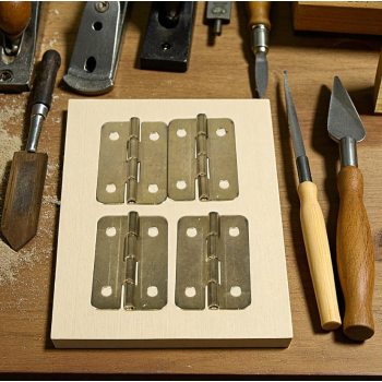 Gambar produk KitTrader Engsel Pintu Lemari Kabinet Door Hinge 4 Hole 21x30mm 10 PCS - KT519