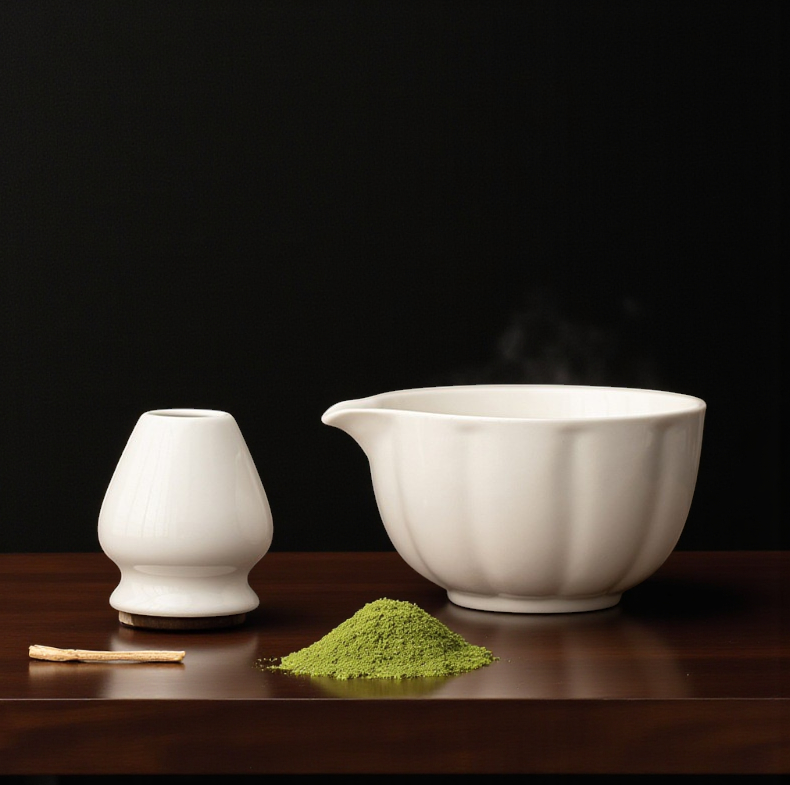 Gambar produk Dreambu Mangkuk Teh Set Chawan Chasen Stand Japanese Matcha Bowl 420ml