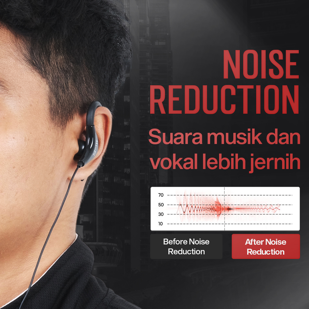 Gambar produk Earphone Sport Extra Bass Handsfree with Microphone - SF-878