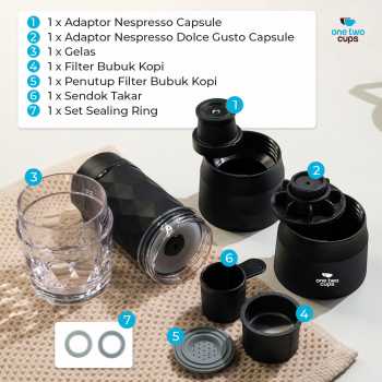 One Two Cups Hand Press Mini Espresso Coffee Maker 3in1 20 Bar 120ml - HS-8439 Gambar produk One Two Cups Hand Press Mini Espresso Coffee Maker 3in1 20 Bar 120ml - HS-8439