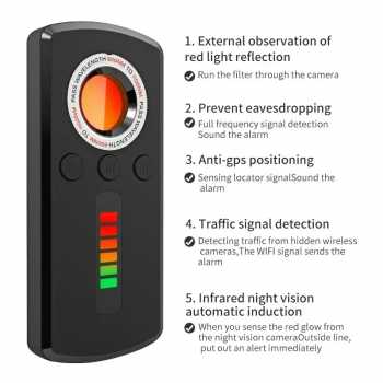 Gambar produk COMEDER Alat Deteksi Kamera Tersembunyi Anti Spy RF Signal Detection - CM-92