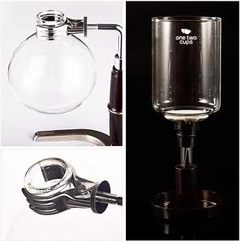 Gambar produk One Two Cups Syphon Coffee Maker Manual Brew Vacuum Pot 3 Cups 360ml - JF33