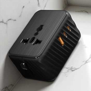 Lesse Universal Travel Adaptor Multi Port USB Type C UK EU USA 3.4A - INU167