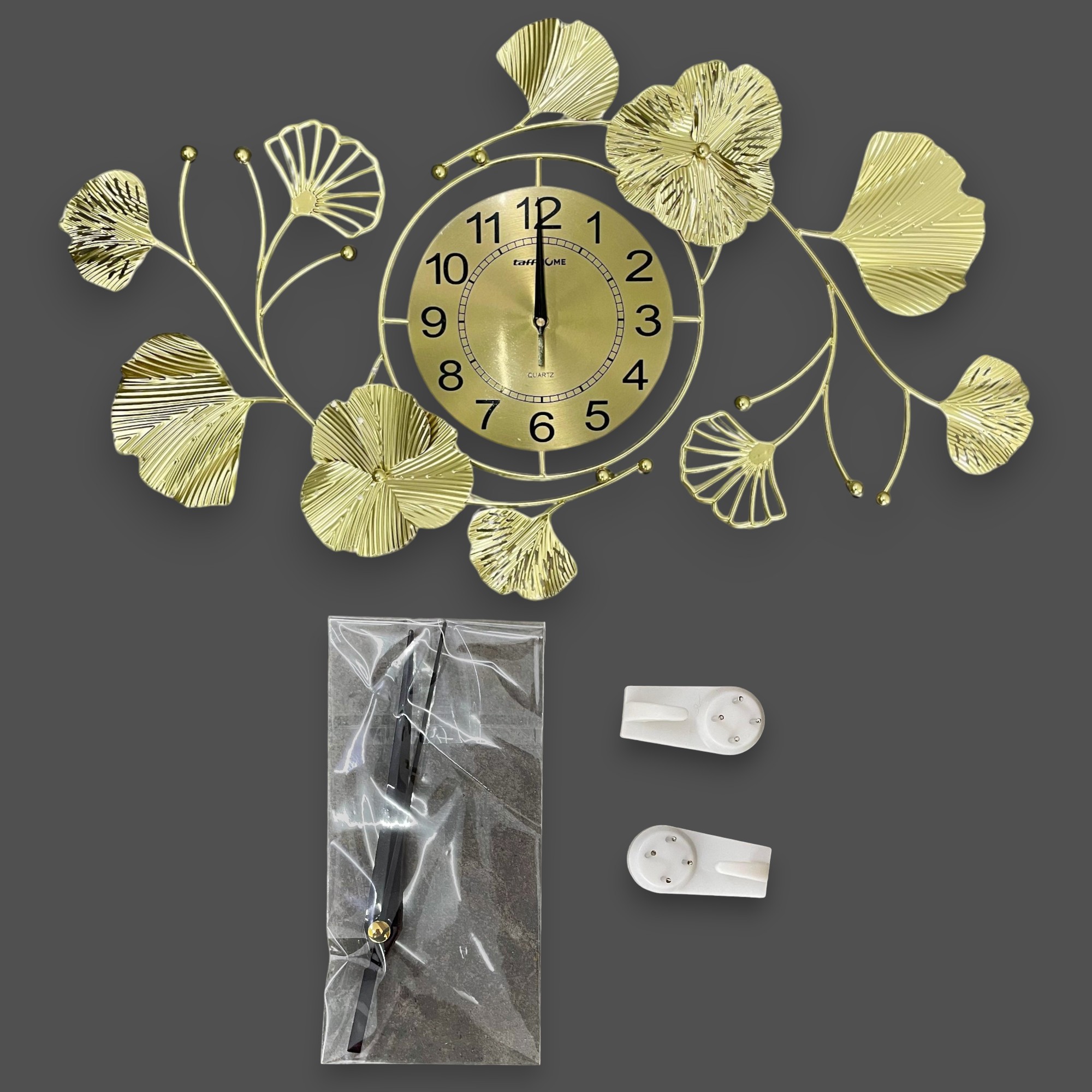 Gambar produk TaffHOME Jam Dinding Quartz Iron Luxury European Style - A1690