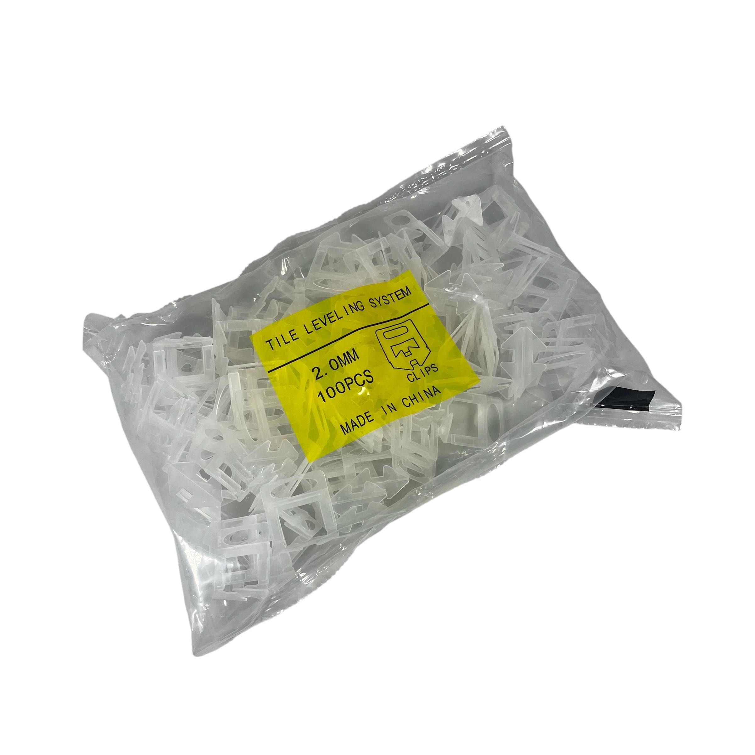 Gambar produk YUEQING Alat Perata Pasang Keramik Tile Leveling Spacer Clip 100 PCS 2.0mm - Y0150
