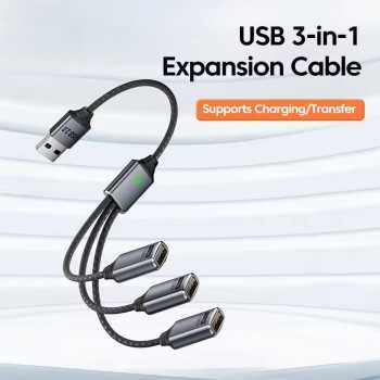 DIXSIG Kabel OTG Splitter 3in1 USB Type A Male to Female - DG-102
