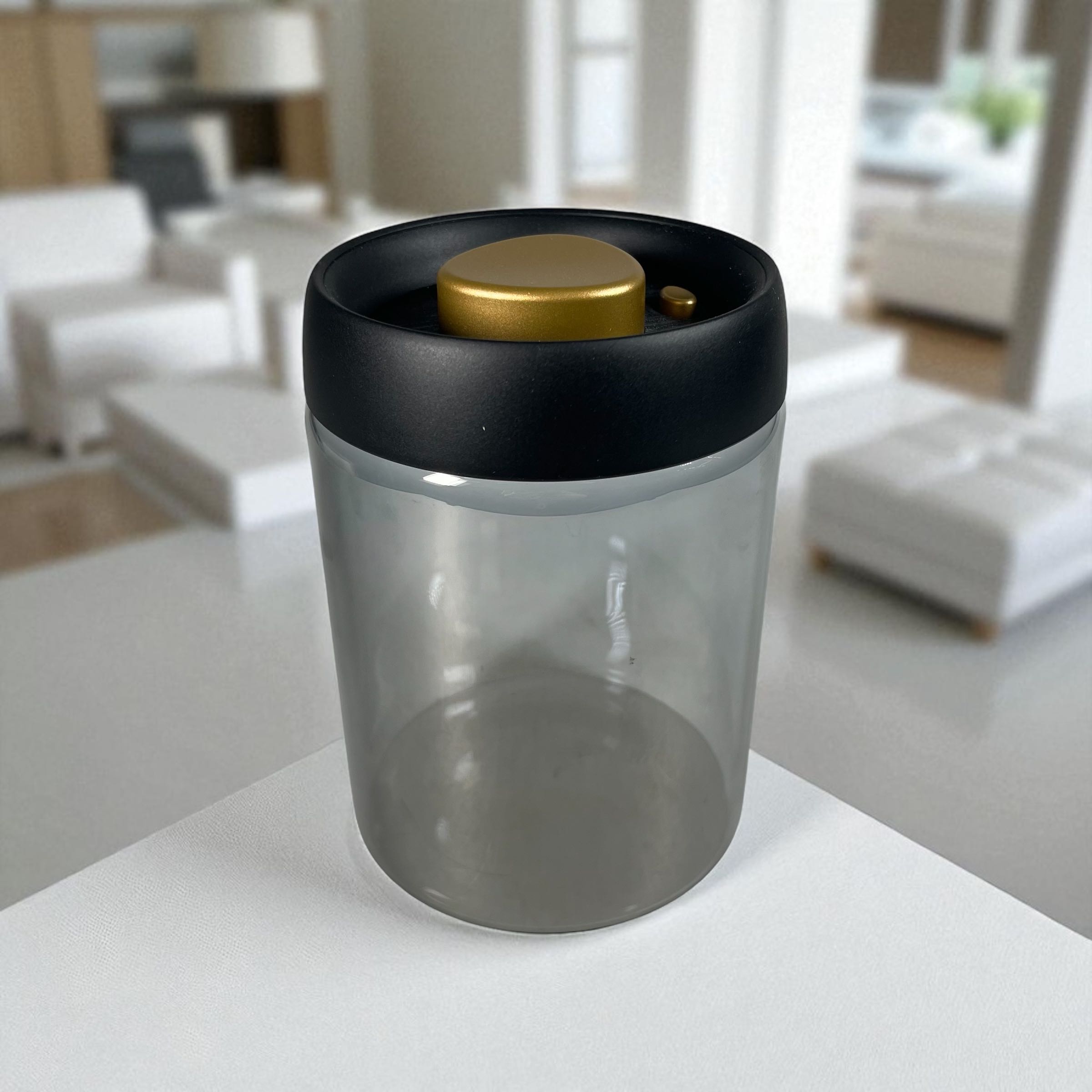 Gambar produk One Two Cups Toples Kaca Penyimpanan Biji Kopi Vacuum Sealed Lid 900ml - SE41