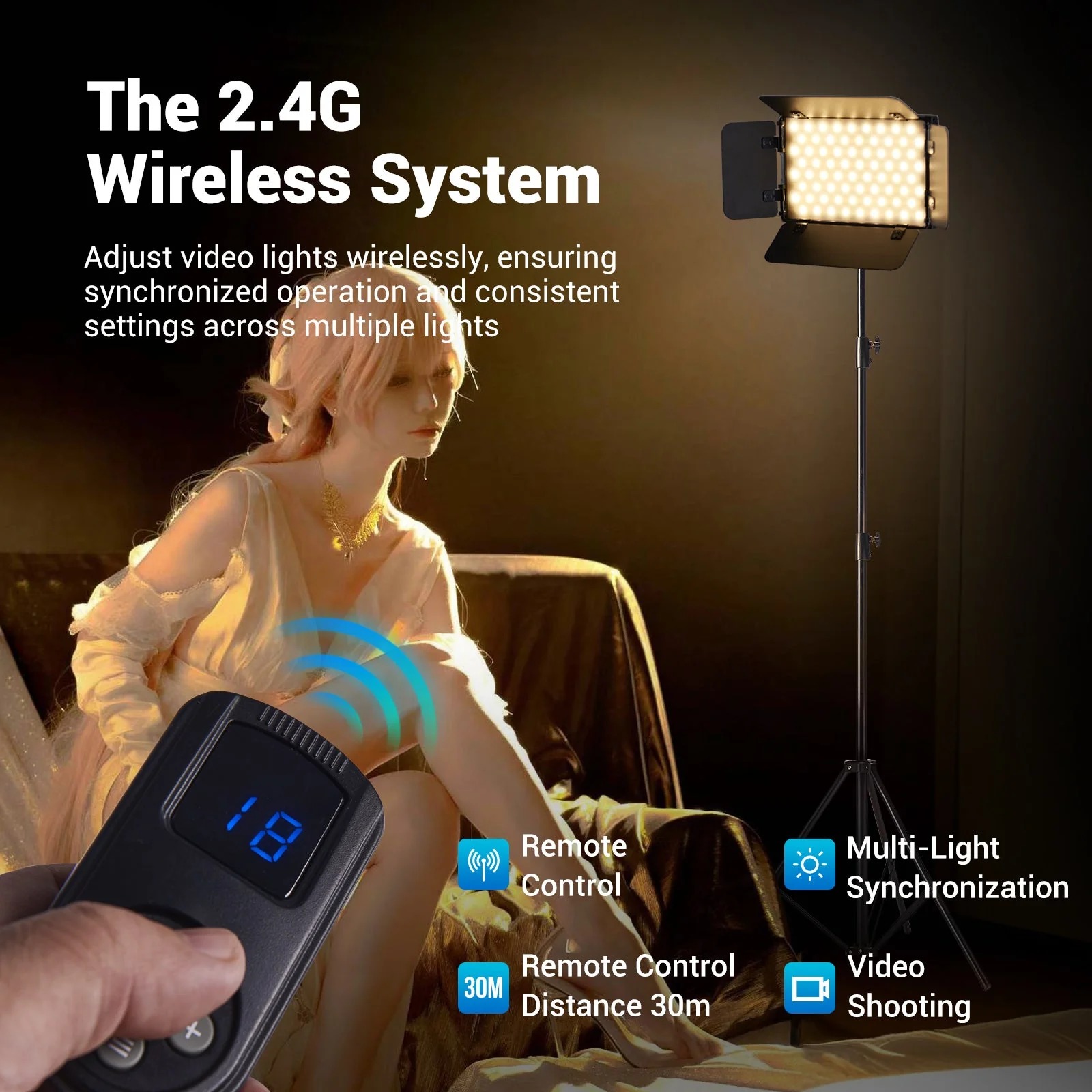 Gambar produk Tolifo Lampu LED Kamera Video Studio Fill Light Rechargeable 15W - PT-15B PRO II