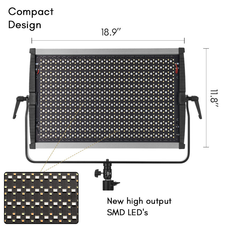 Gambar produk TOLIFO Lampu Kamera Foto Video Adjustable RGB LED Studio Flash 150W - GK-S150RGB
