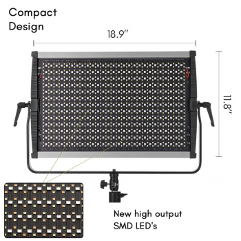 Gambar produk TOLIFO Lampu Kamera Foto Video Adjustable RGB LED Studio Flash 150W - GK-S150RGB