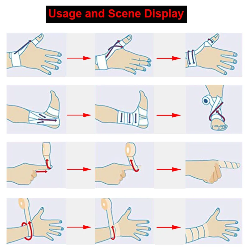 Gambar produk FMA Sport Tape Kinesiology Perban Plester Otot Medical 6 PCS - FM-TW6