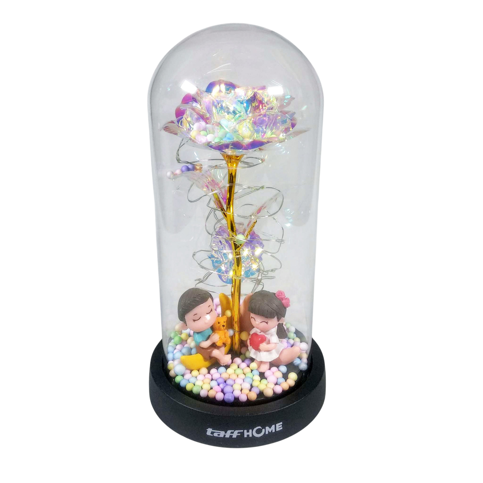 Gambar produk TaffHOME Lampu Meja Hias LED Mawar Beauty & The Beast Bubble Colorful - RG-016