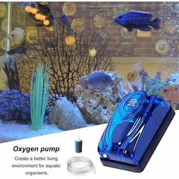 TEQIANG Aerator Pompa Oksigen Akuarium Oxygen Pump 60L Fish Tank 3.5W - AQ-708